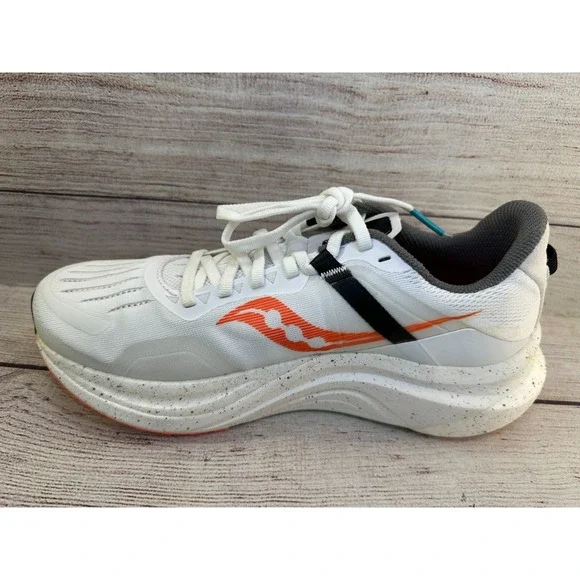 Saucony Tempus Running Shoes Mens Size 7.5 White/ViZiOrange Athletic GREAT SHAPE - Picture 10 of 13